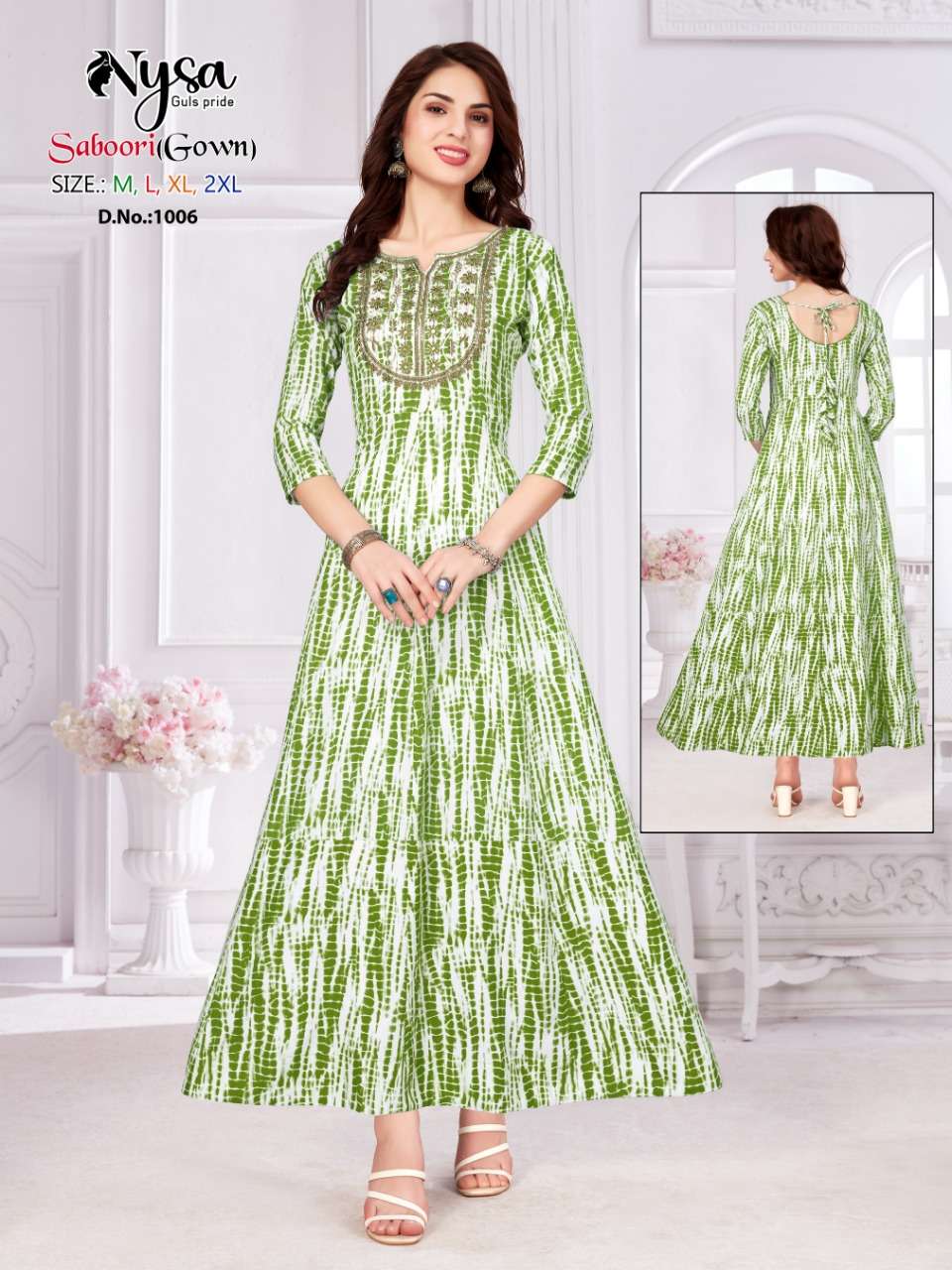Nysa-saboori  Vol-1-fabric-rayon-embroidery- Sequence Work-capsule-saboori Print-anarkali-long-gown-1006